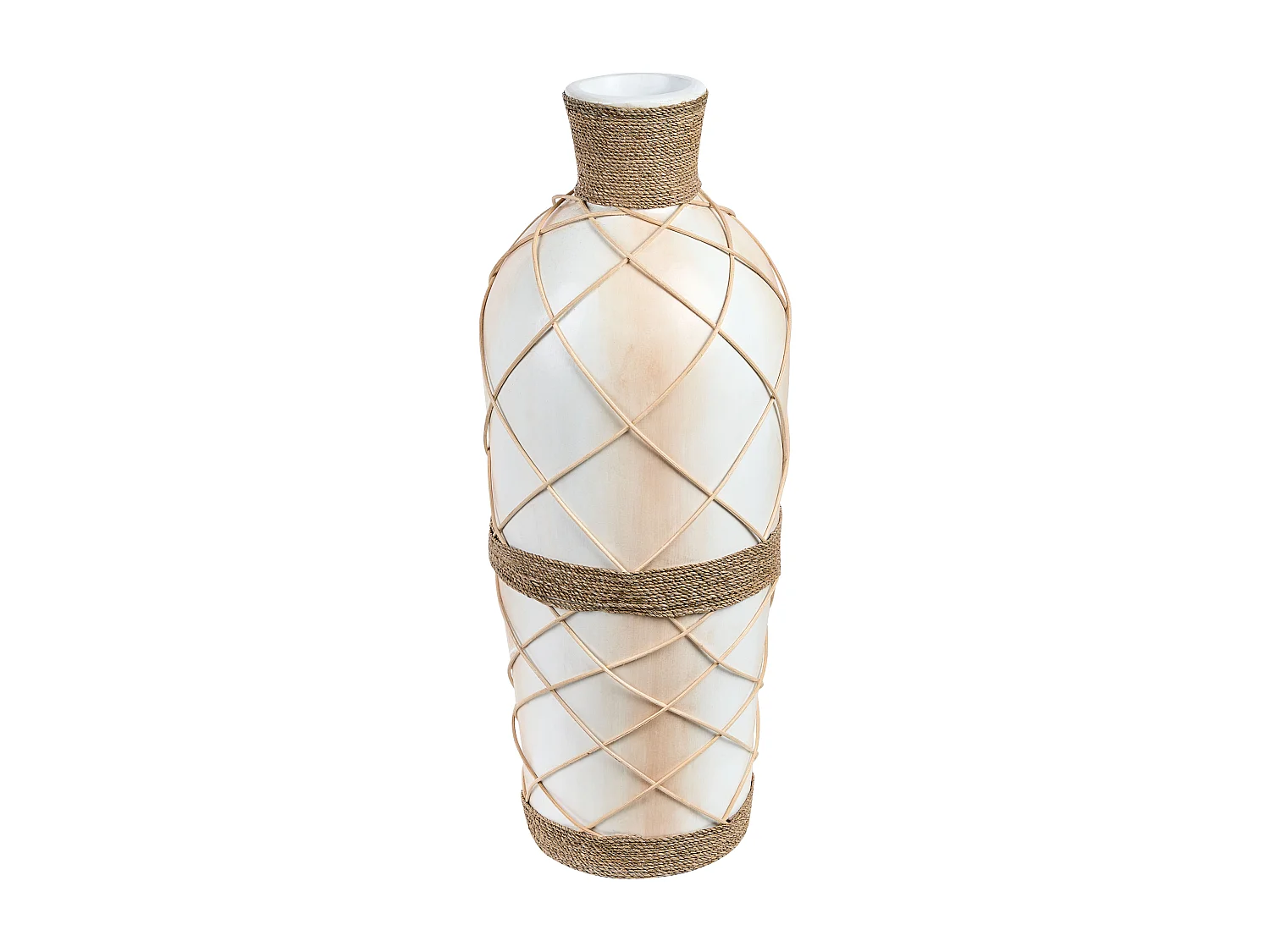 Vase décoratif ROKAN Céramique 62 cm Beige clair