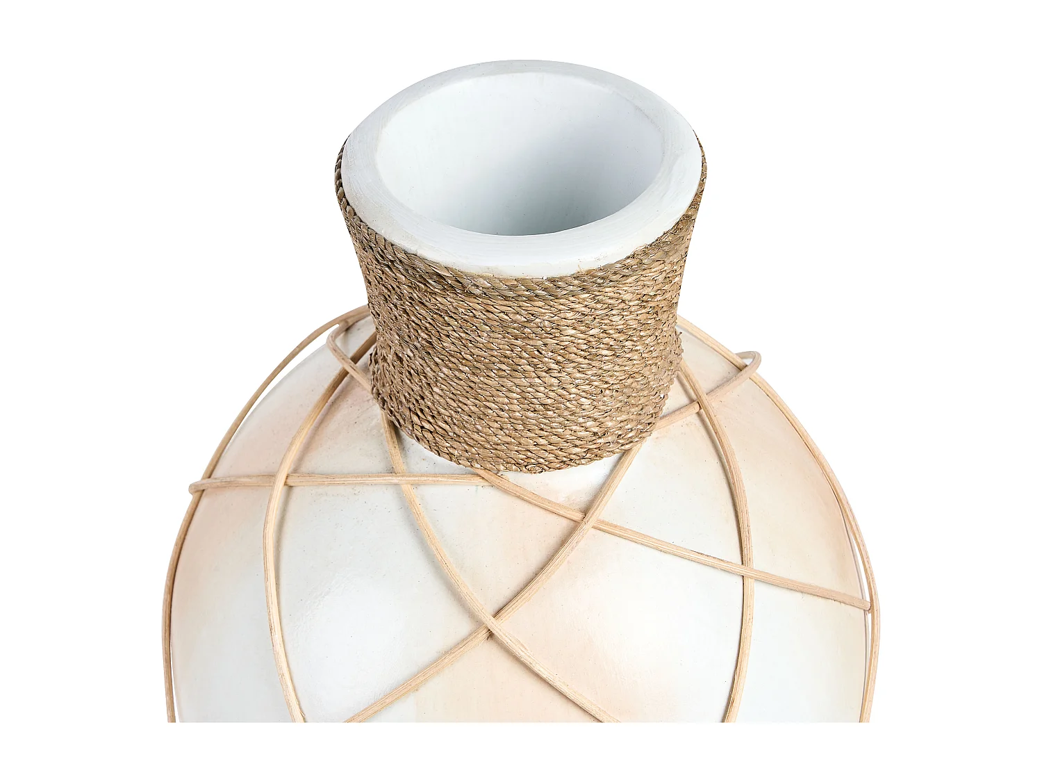 Vase décoratif ROKAN Céramique 62 cm Beige clair
