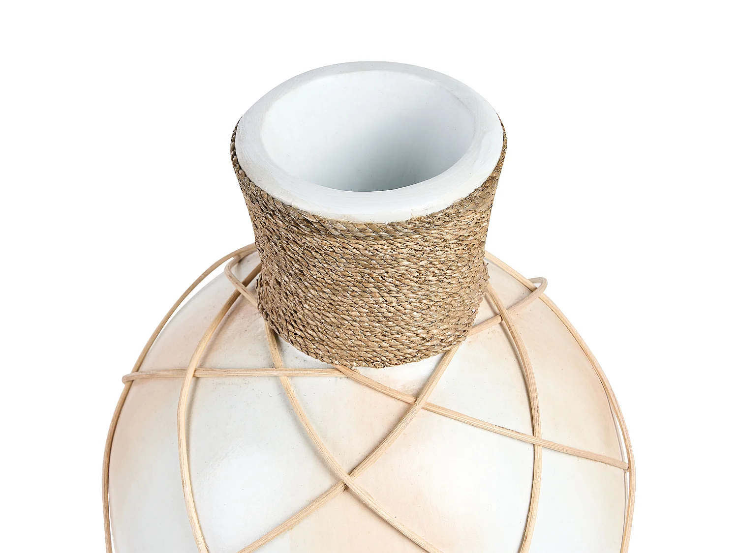 Vase décoratif ROKAN Céramique 62 cm Beige clair