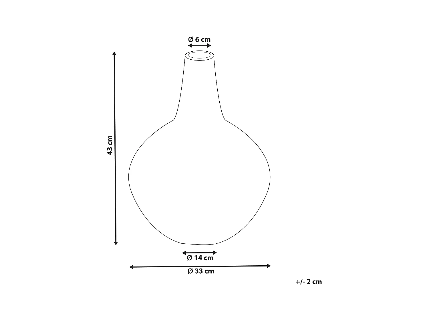 Dekorative Vase handgefertigt aus Terrakotta 43 cm Zubehör Blau Silau