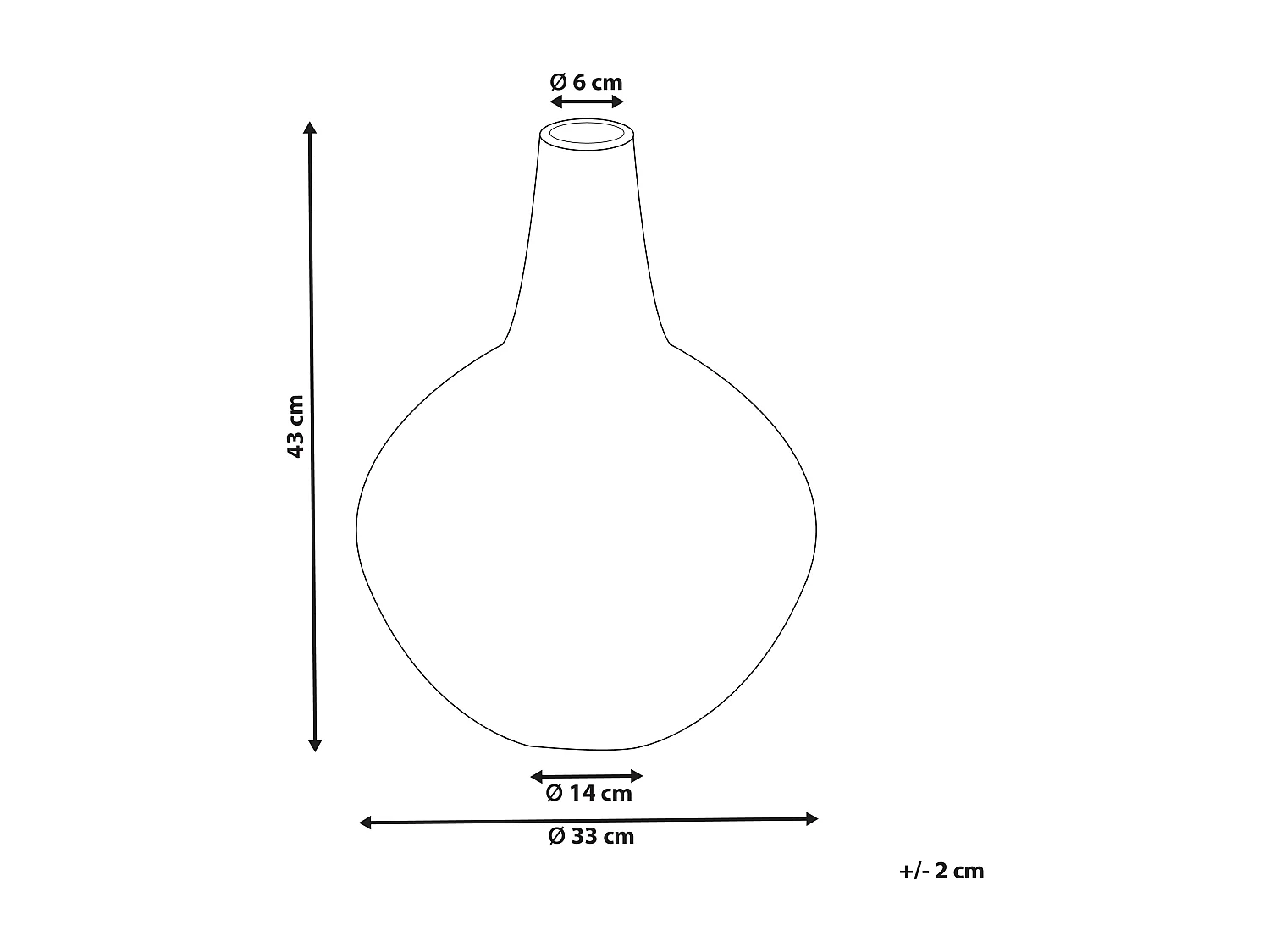 Jarro decorativo SILAU Cerâmica 43 cm Azul