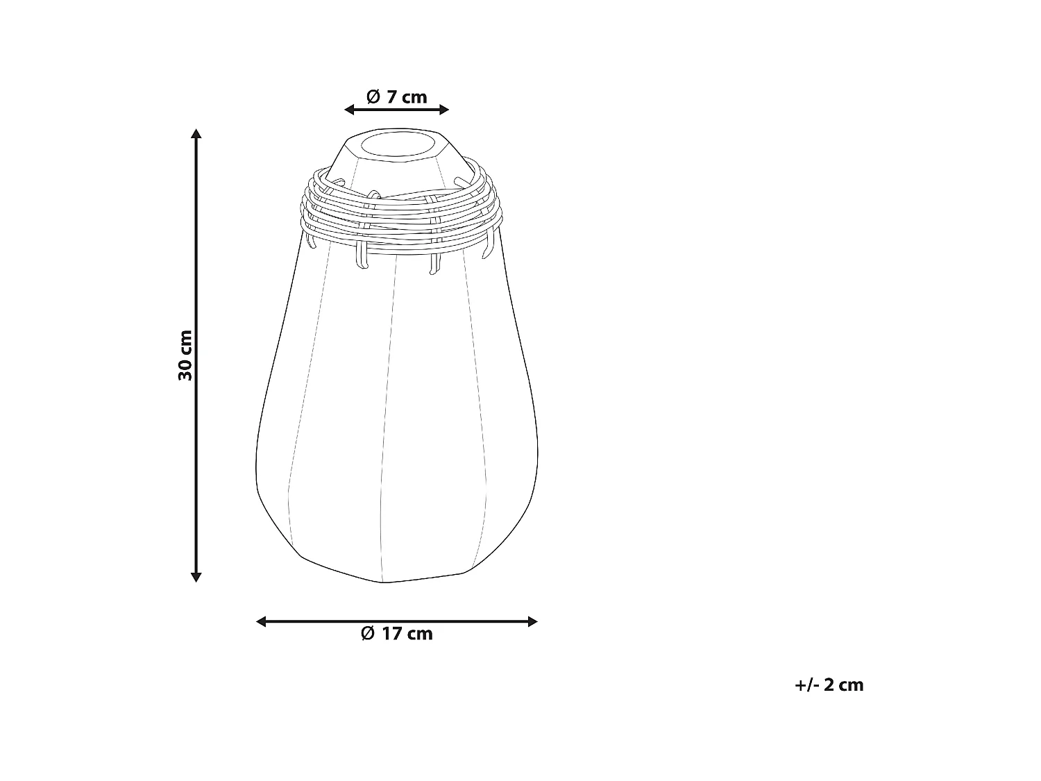 Decovaas KAMPAR Keramiek 30 cm Wit