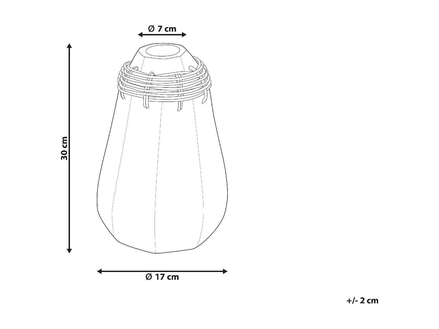 Vase décoratif KAMPAR Céramique 30 cm Blanc