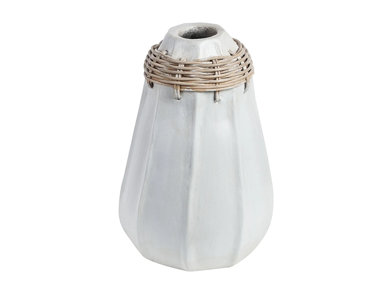 Jarro decorativo KAMPAR Cerâmica 30 cm Branco