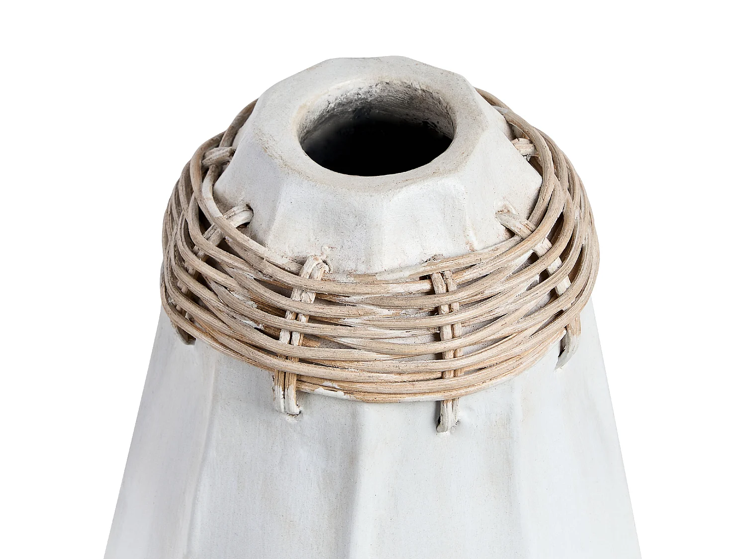 Vase décoratif KAMPAR Céramique 30 cm Blanc