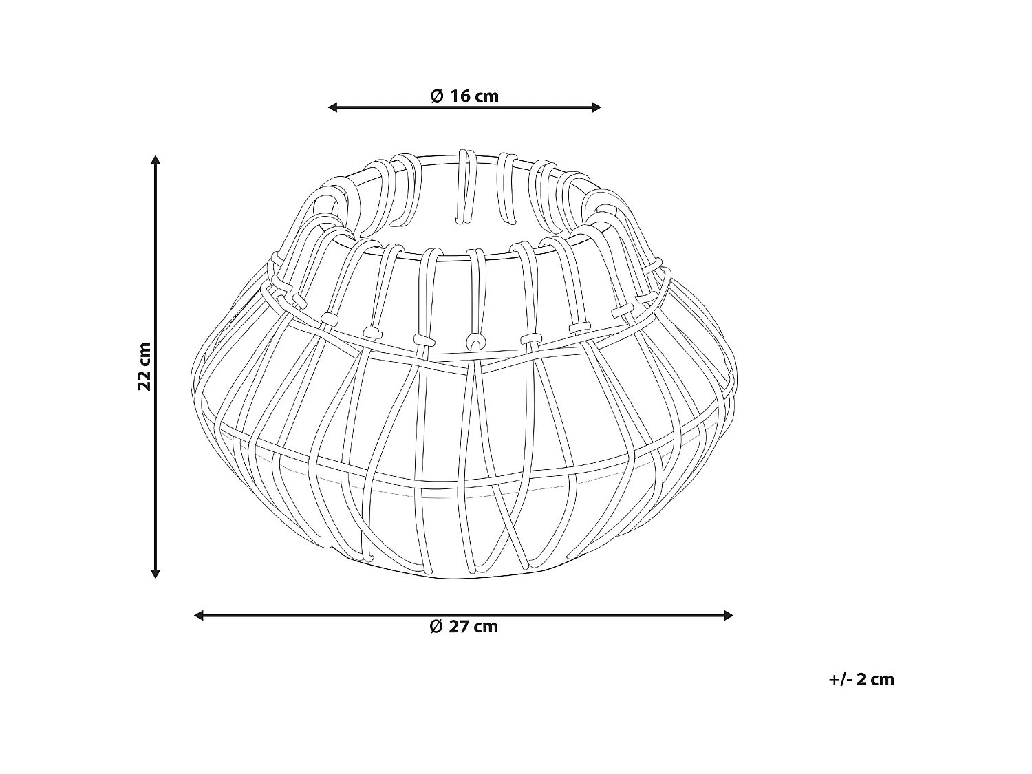 Jarrón decorativo KLUET Cerámica 22 cm Marrón