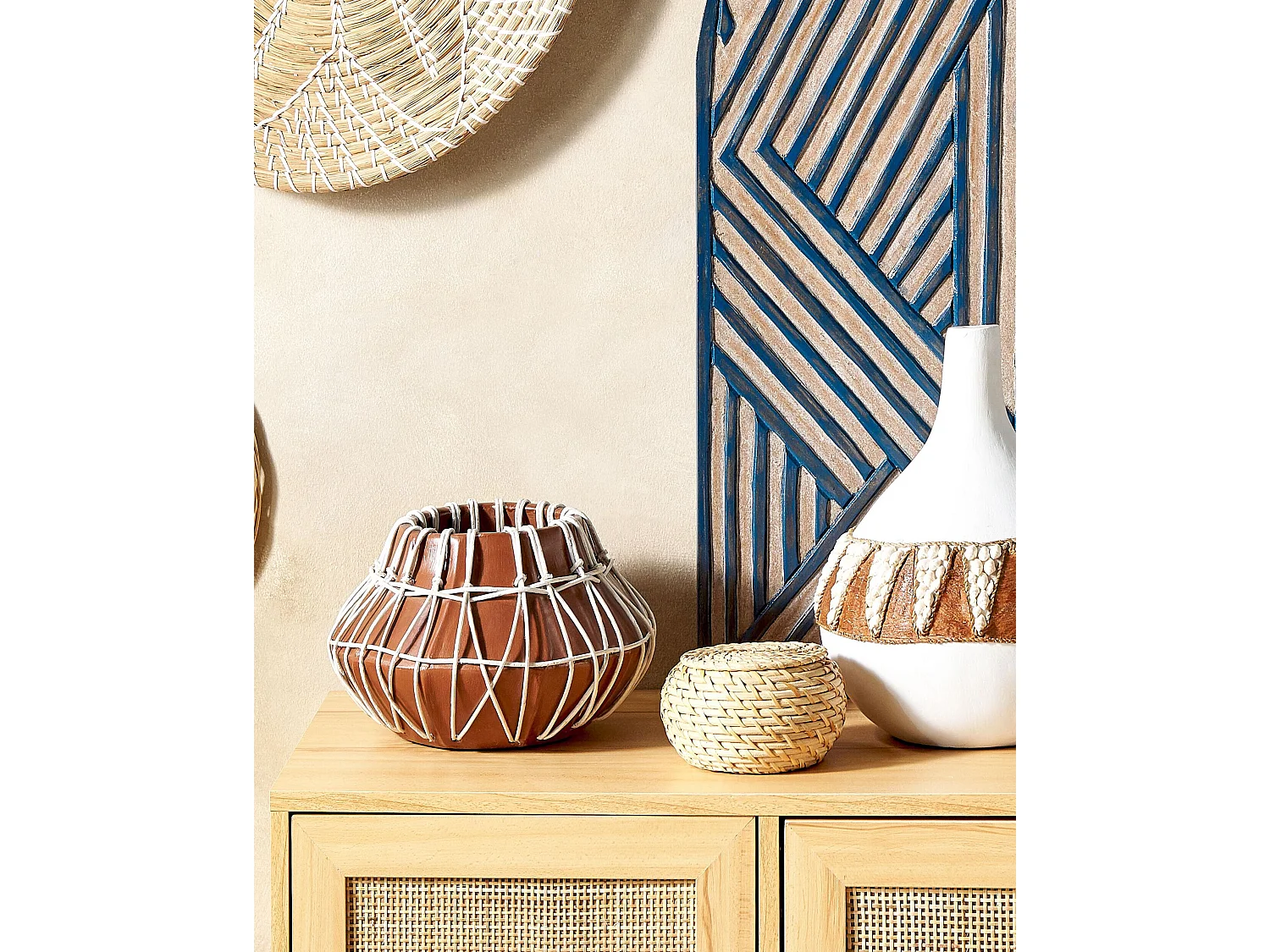 Vase décoratif KLUET Céramique 22 cm Marron