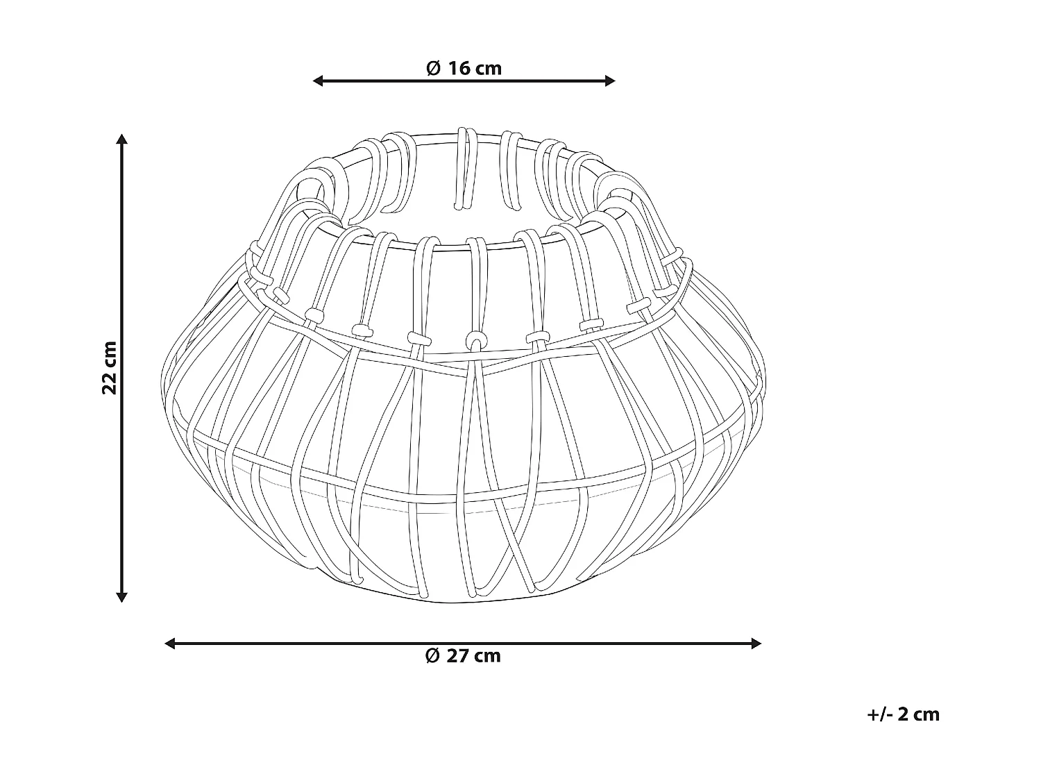 Vase décoratif KLUET Céramique 22 cm Marron