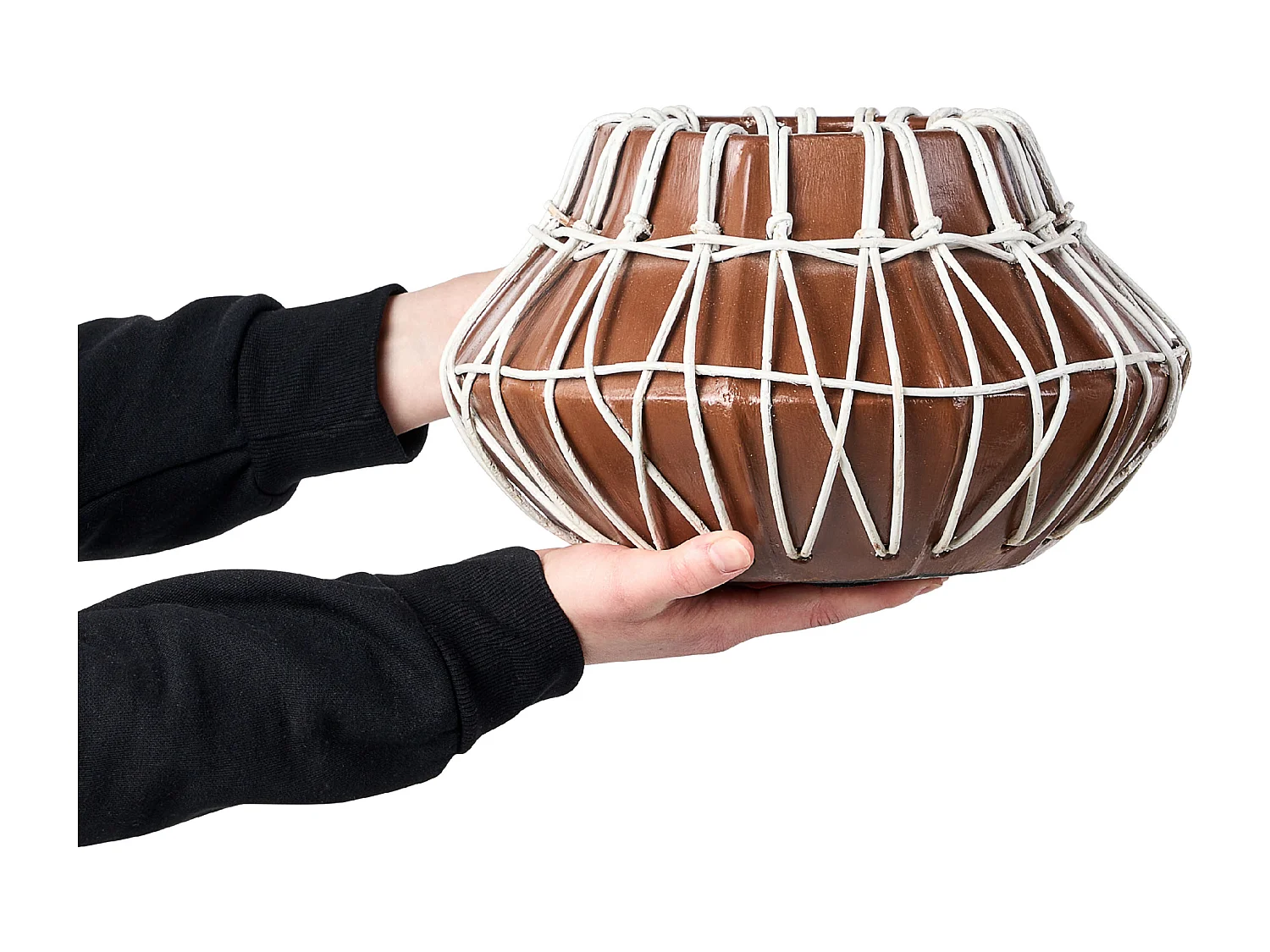 Wazon dekoracyjny KLUET Ceramika 22 cm Brązowy