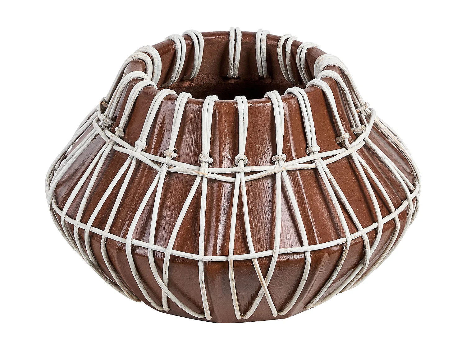 Decovaas KLUET Keramiek 22 cm Bruin