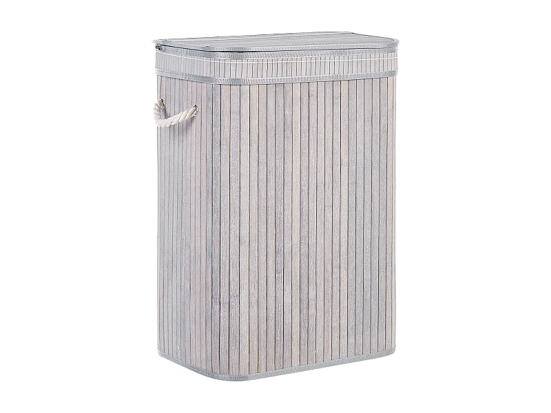 Cesta legno di bambù grigio e bianco 60 cm KALUTARA