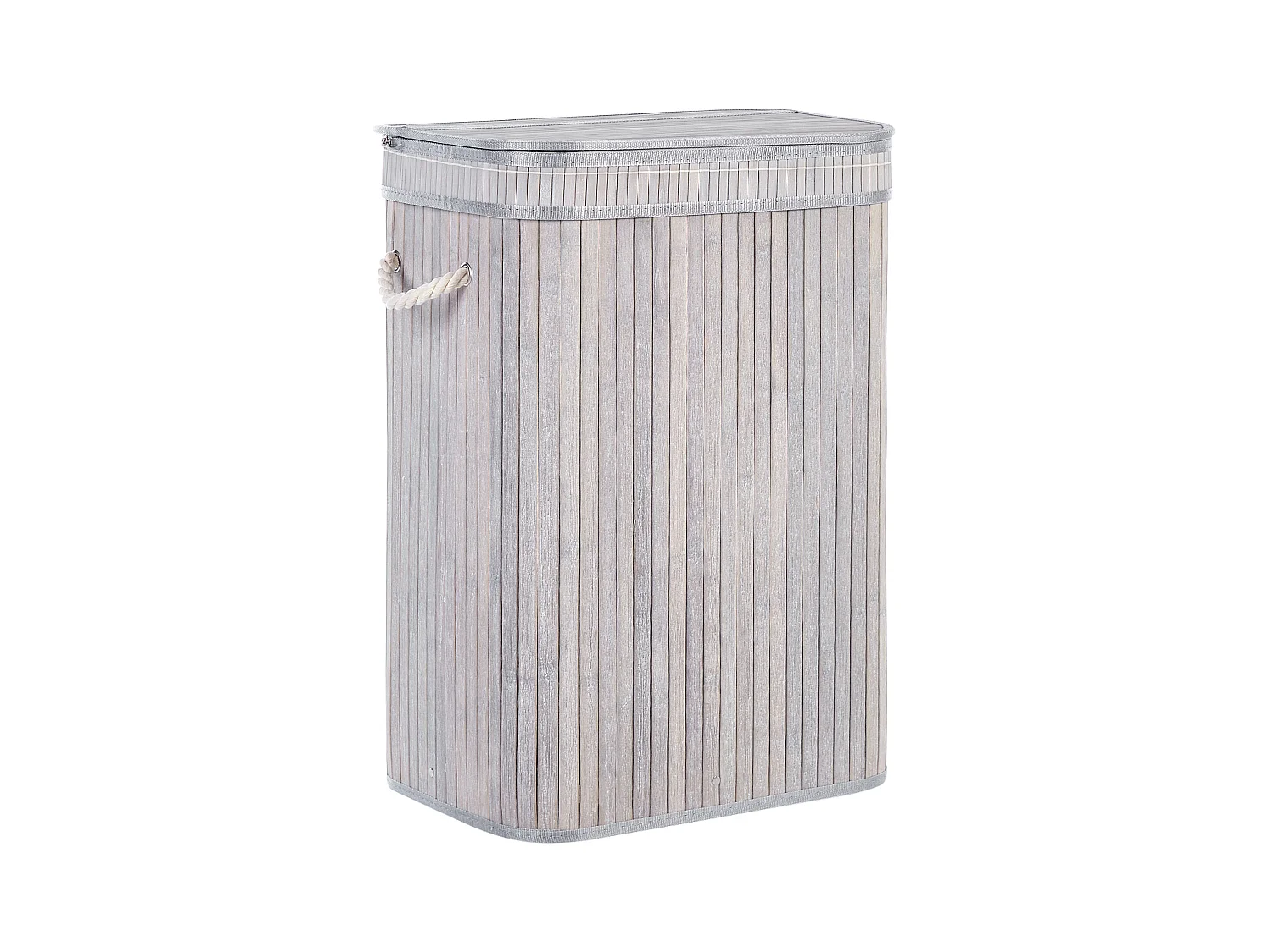 Cesta legno di bambù grigio e bianco 60 cm KALUTARA