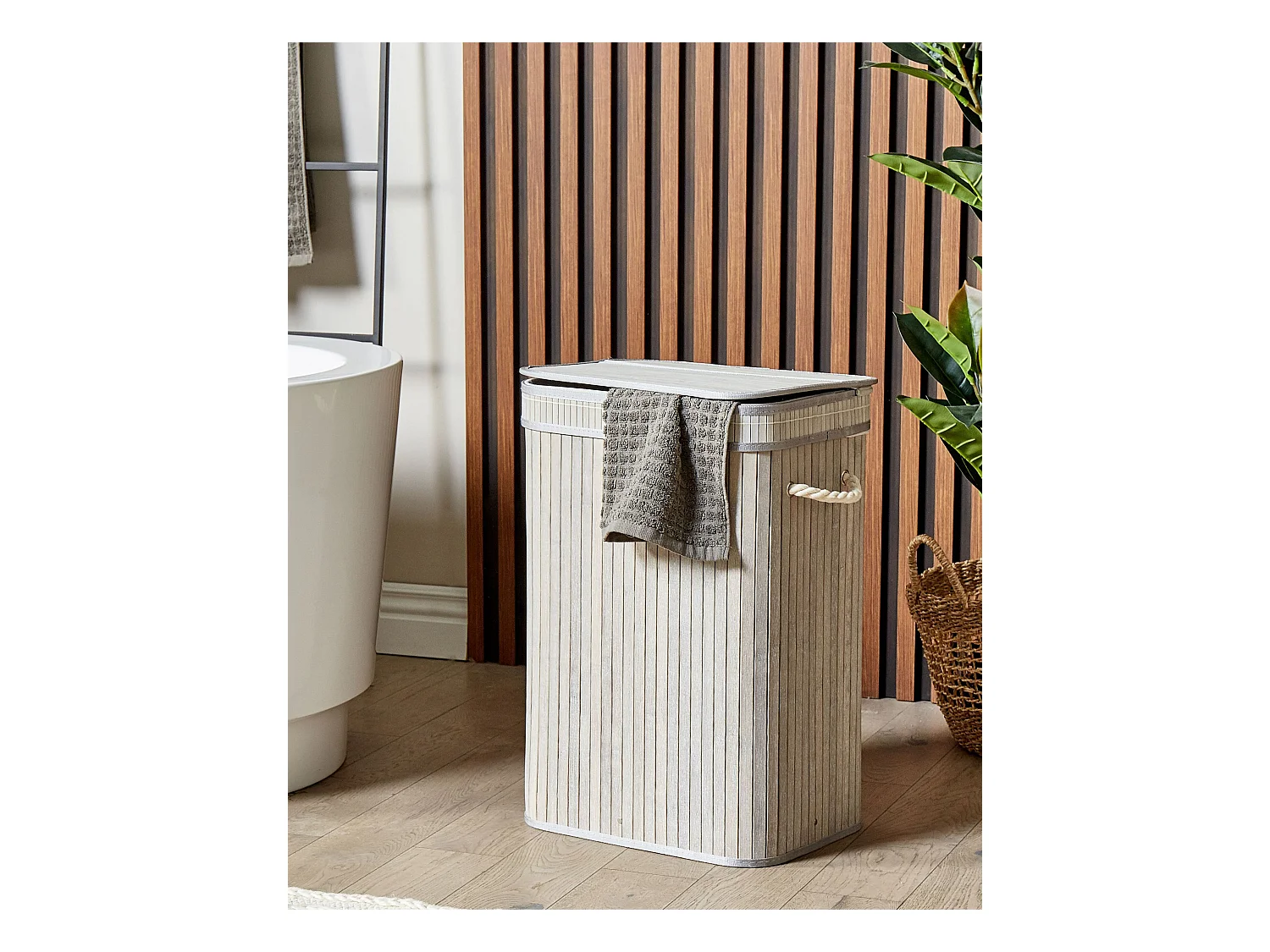 Cesta KALUTARA Madera de bambú Gris