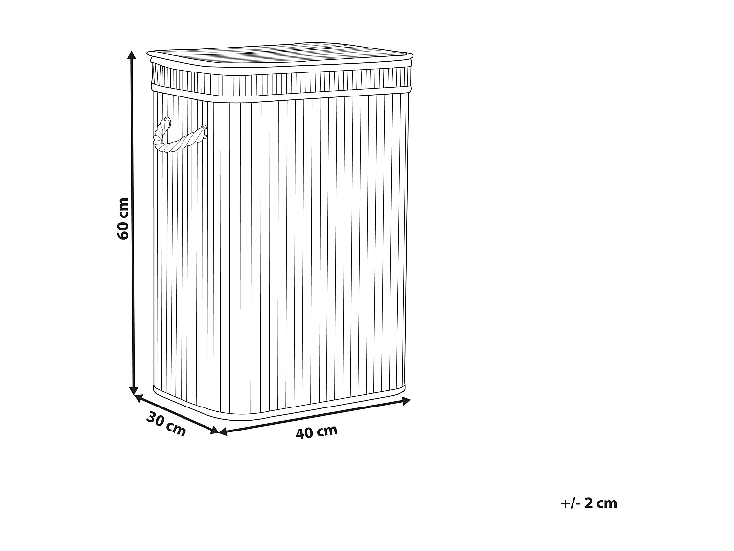 Panier KALUTARA Bambou Gris