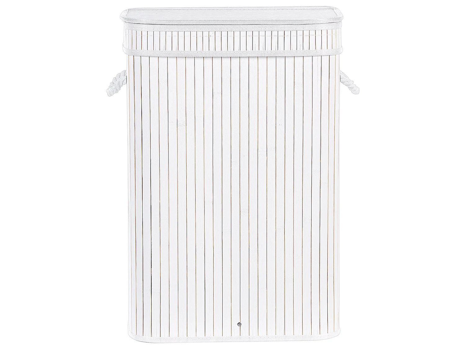 Laundry Basket KALUTARA Bamboo White 72 L
