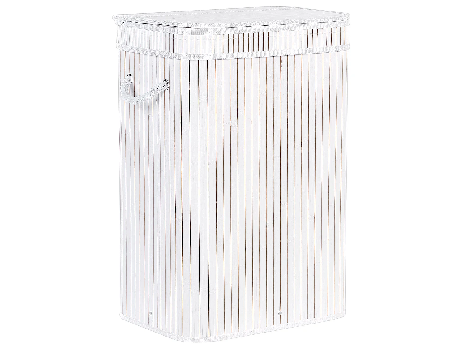 Laundry Basket KALUTARA Bamboo White 72 L