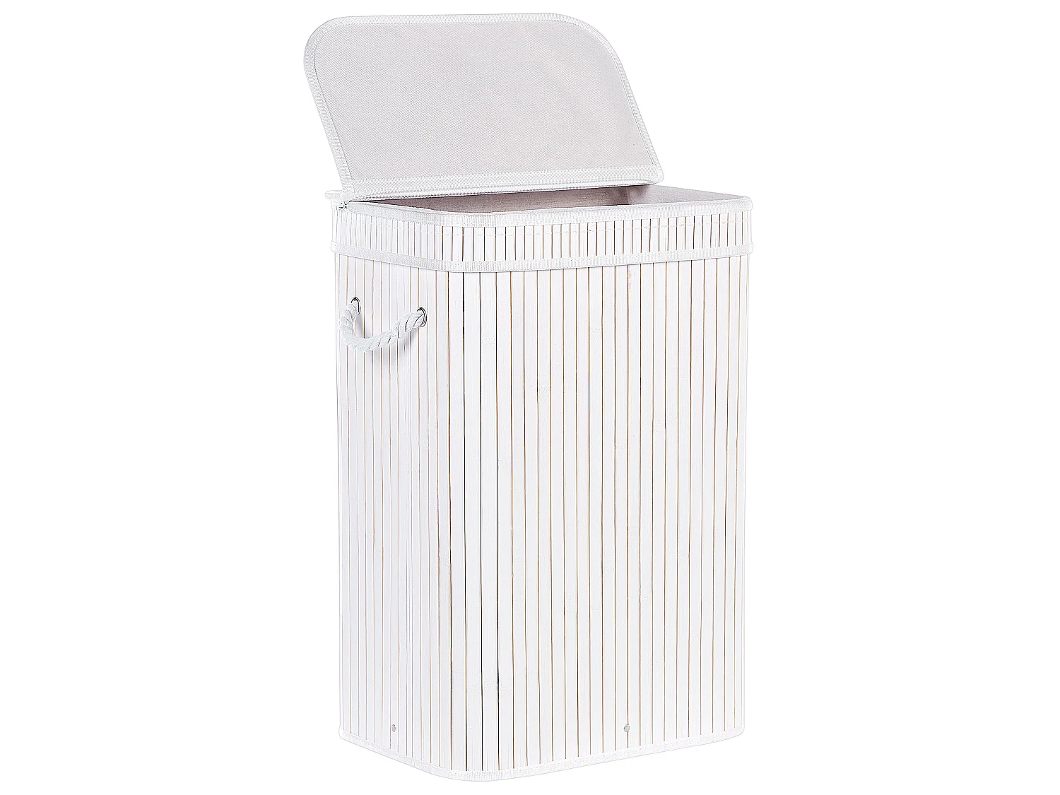 Laundry Basket KALUTARA Bamboo White 72 L