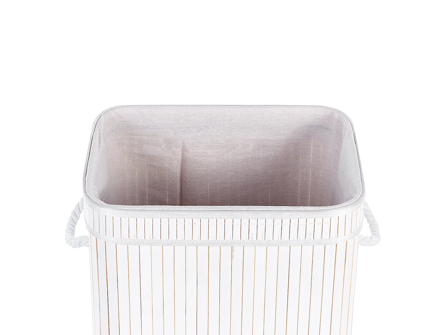 Laundry Basket KALUTARA Bamboo White 72 L