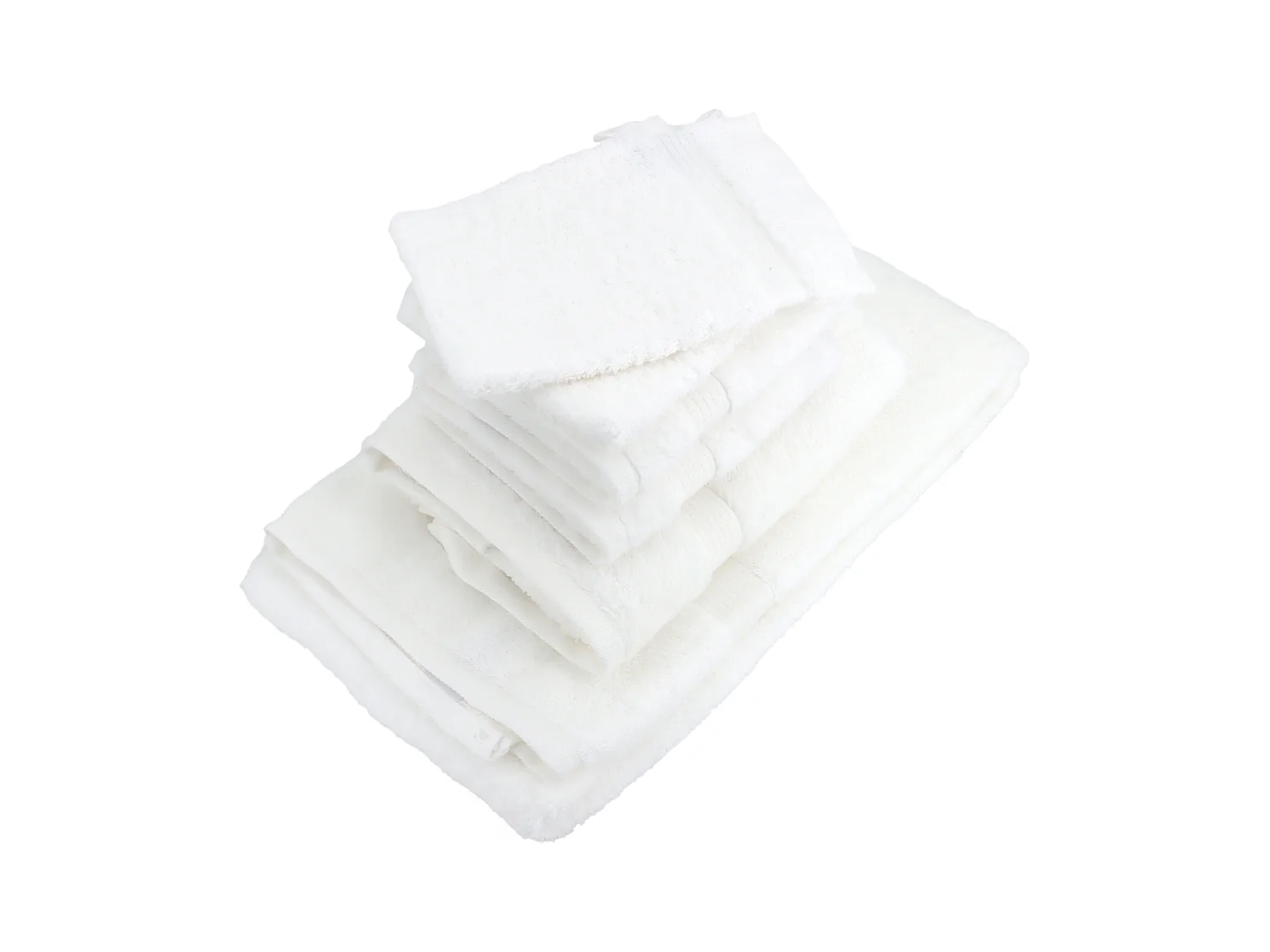 Parure de bain LUXOR 6 pièces blanc