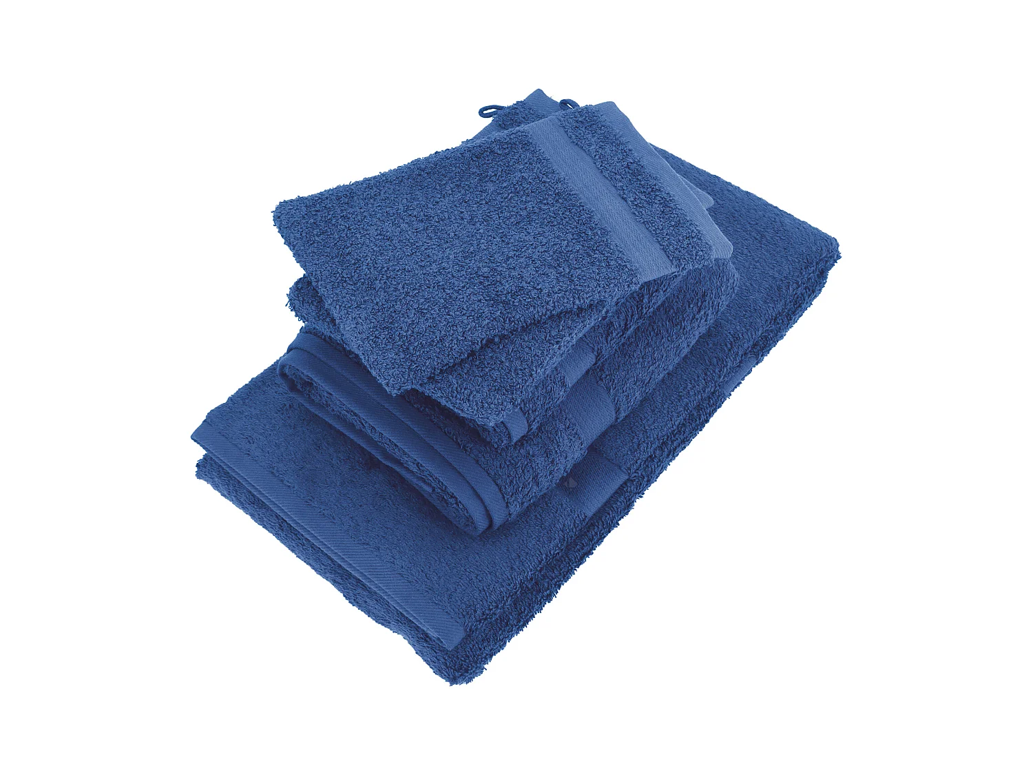 Parure de bain LUXOR 6 pièces bleu