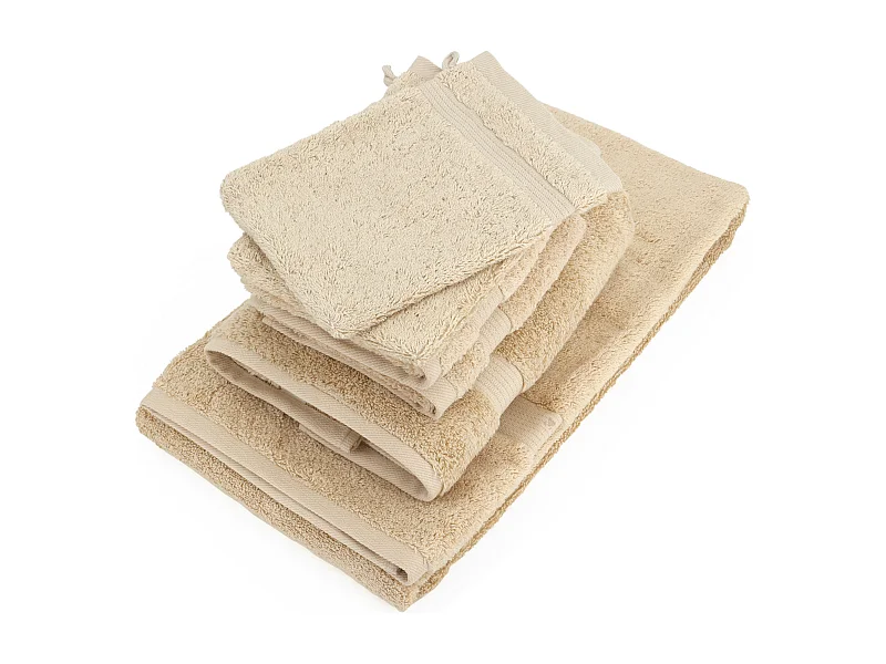 Parure de bain LUXOR 6 pièces beige