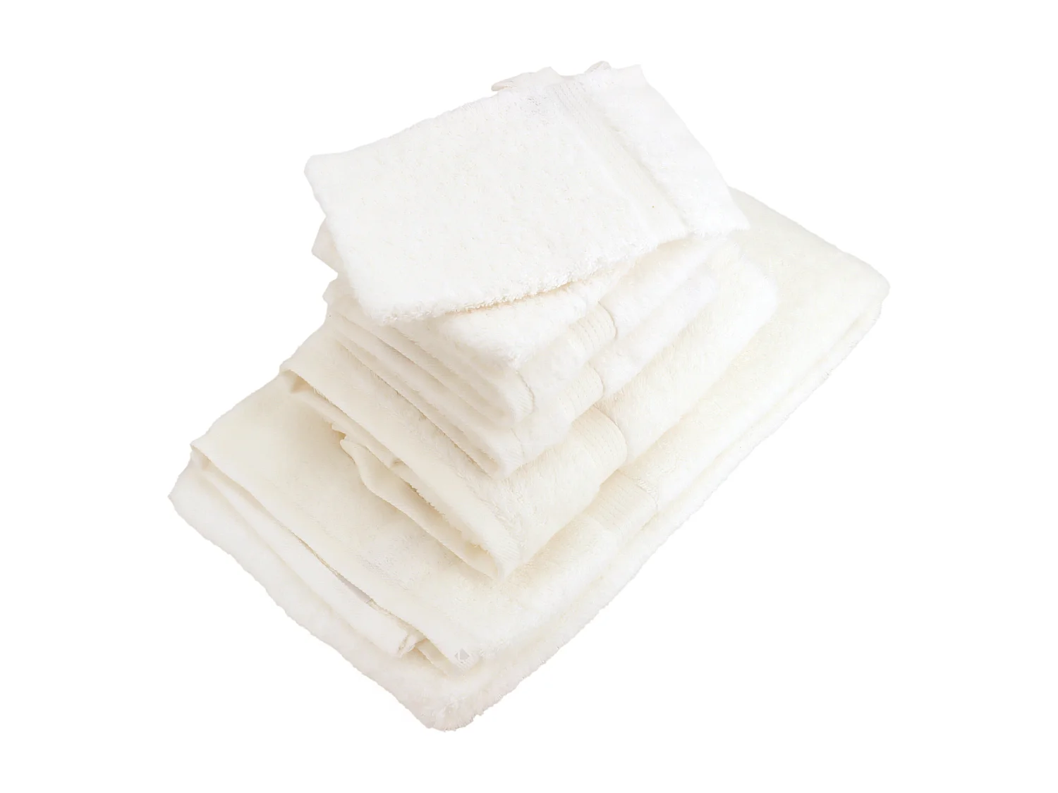 Parure de bain LUXOR 6 pièces blanc crème