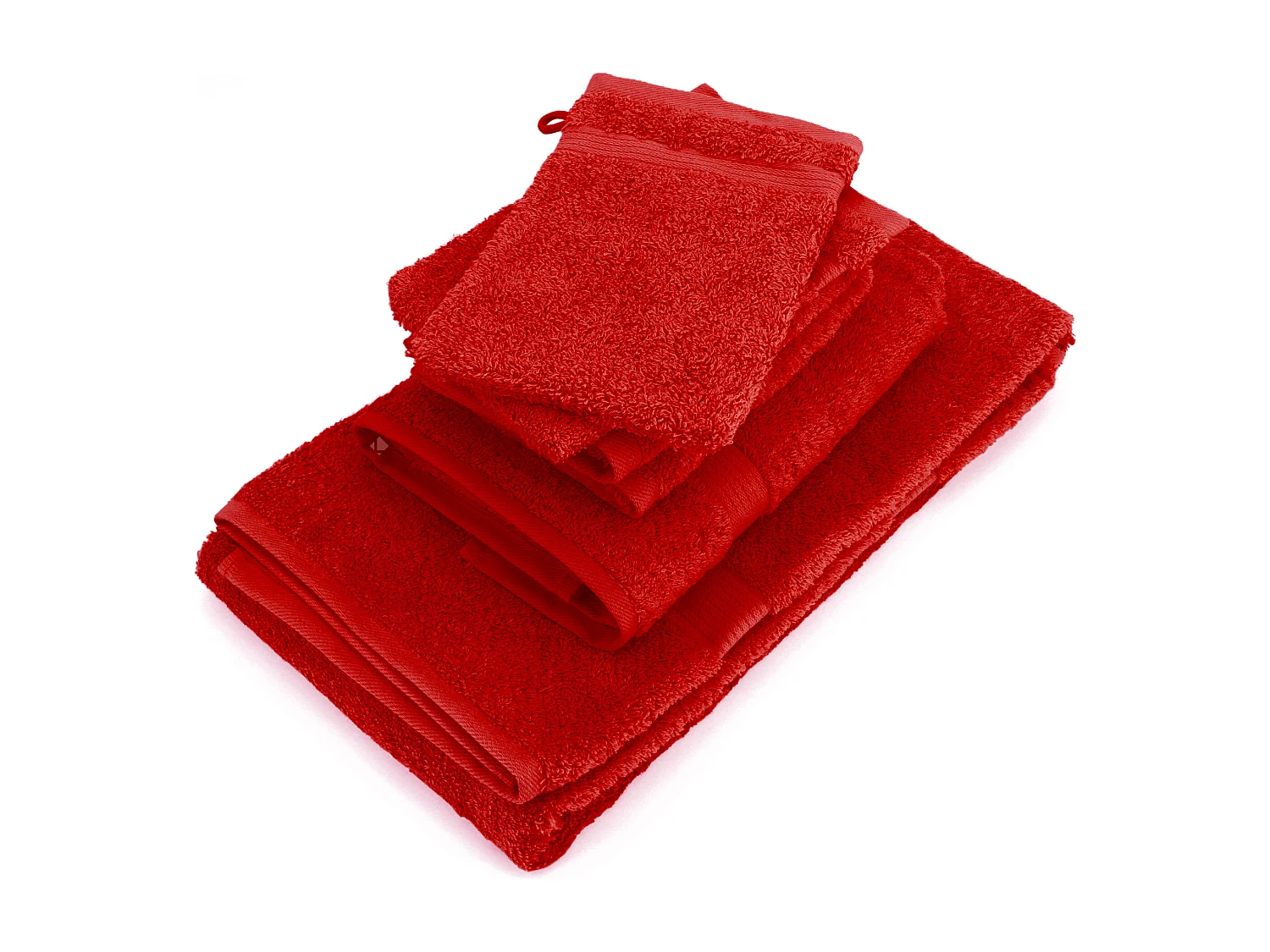 Parure de bain LUXOR 6 pièces bordeaux