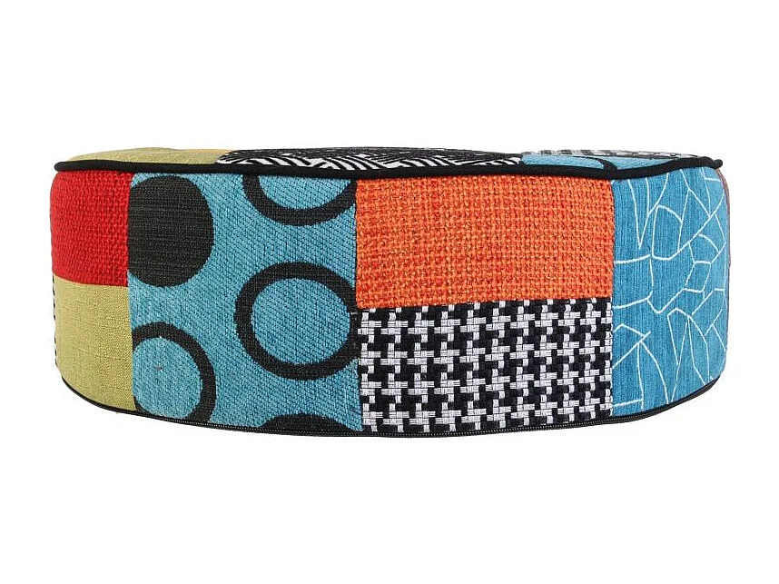 Coussin de Sol Patchwork "Maine" 50cm Multicolore