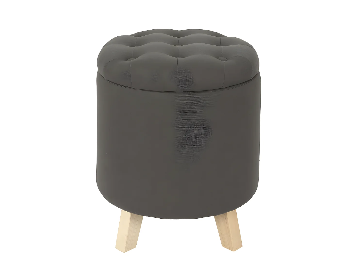 Pouf & Coffre de Rangement "Eleonor" 40cm Gris