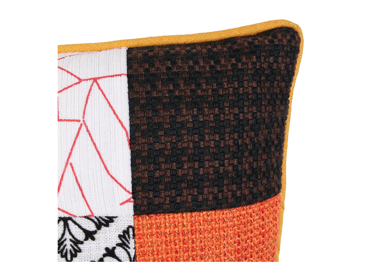 Coussin Patchwork Dehoussable 40x40cm Multicolore