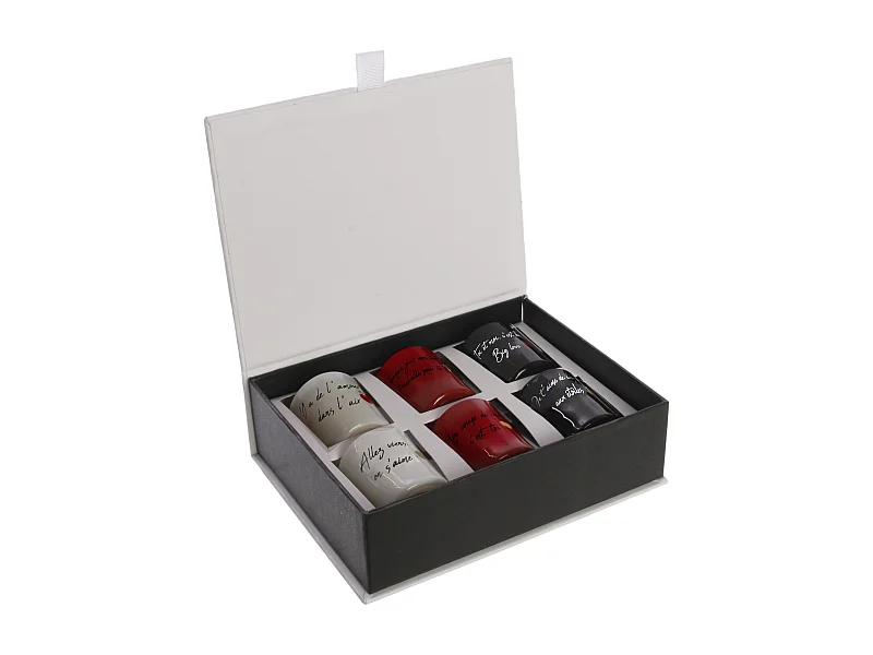 Set mit 6 Kerzen Liebesworte