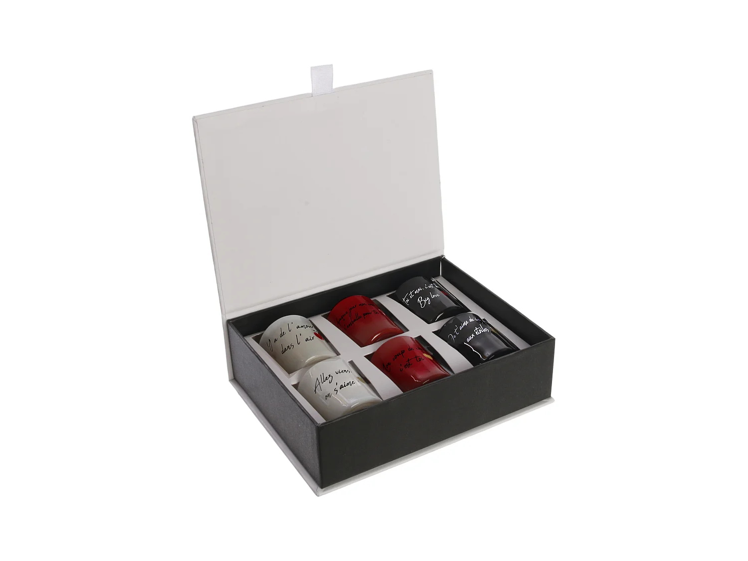 Caja de 6 velas Love Words