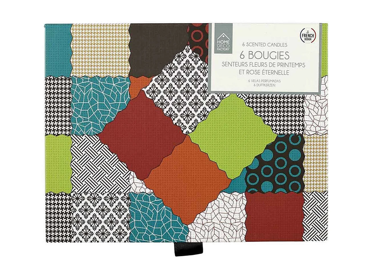 Set di 6 candele profumate Patchwork