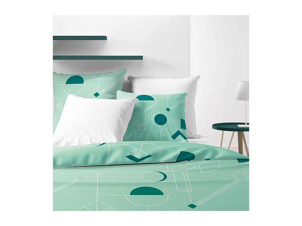 Housse de couette 200x200 cm + 2 taies d'oreiller 100% Polyester 60 gsm Hawak