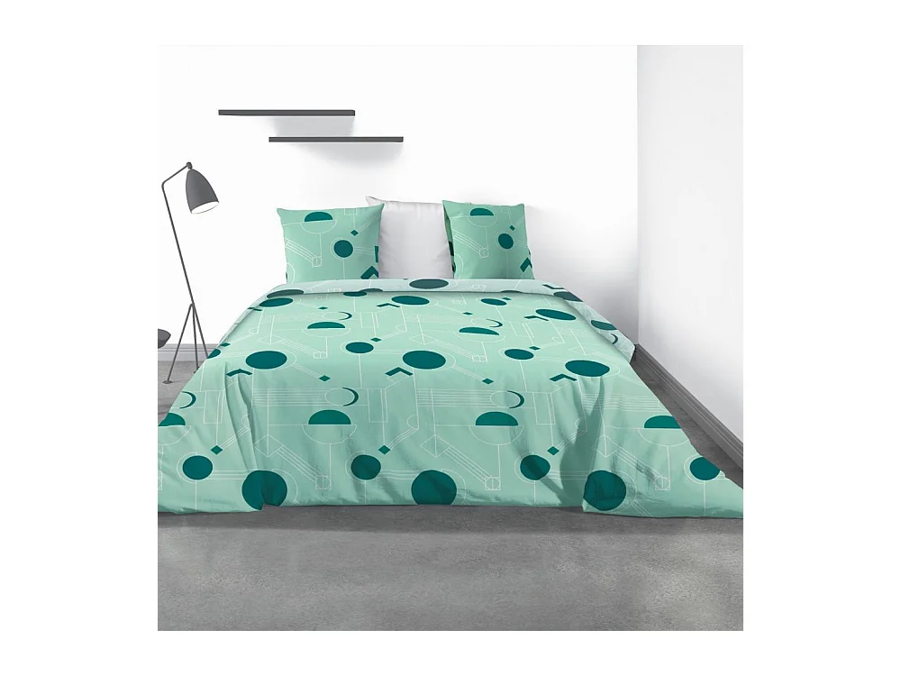 Housse de couette 200x200 cm + 2 taies d'oreiller 100% Polyester 60 gsm Hawak