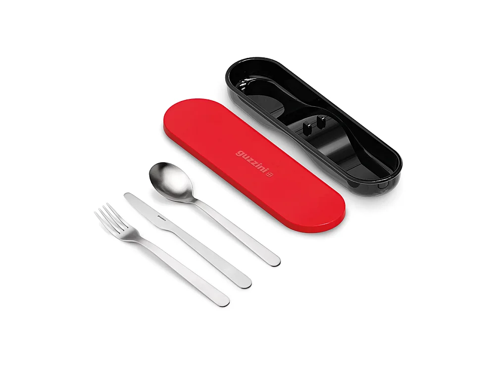 Couverts de voyages avec boite rouge