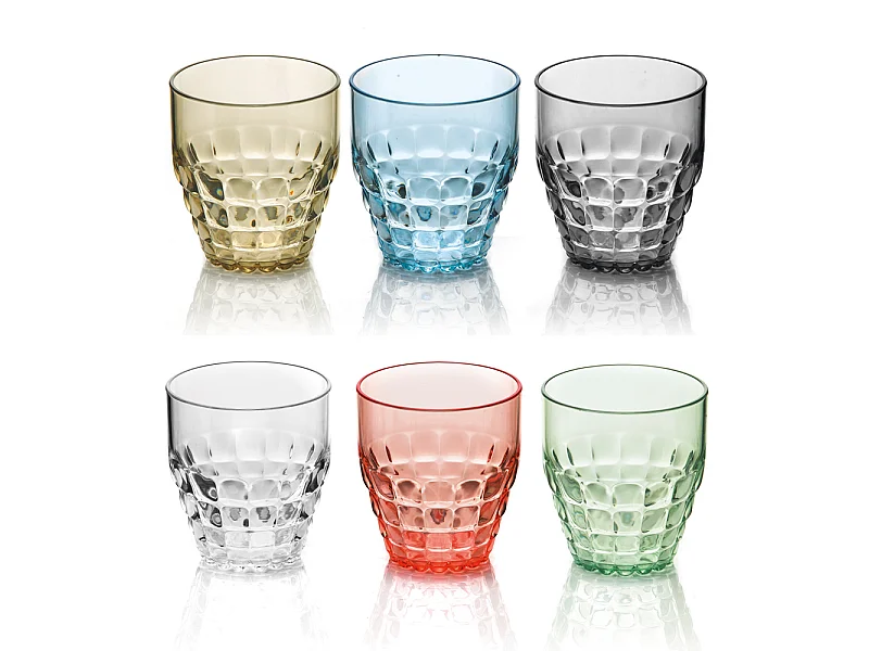 Set 6 bicchieri bassi Tiffany Guzzini colori assortiti