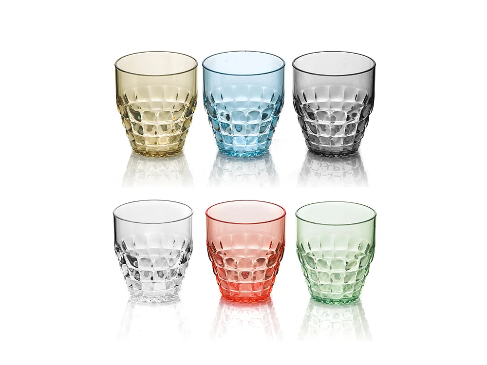 Set 6 bicchieri bassi Tiffany Guzzini colori assortiti