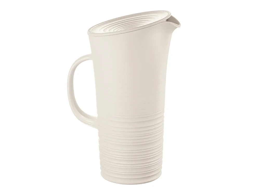 Carafe avec couvercle Tierra 1,8L blanc lait