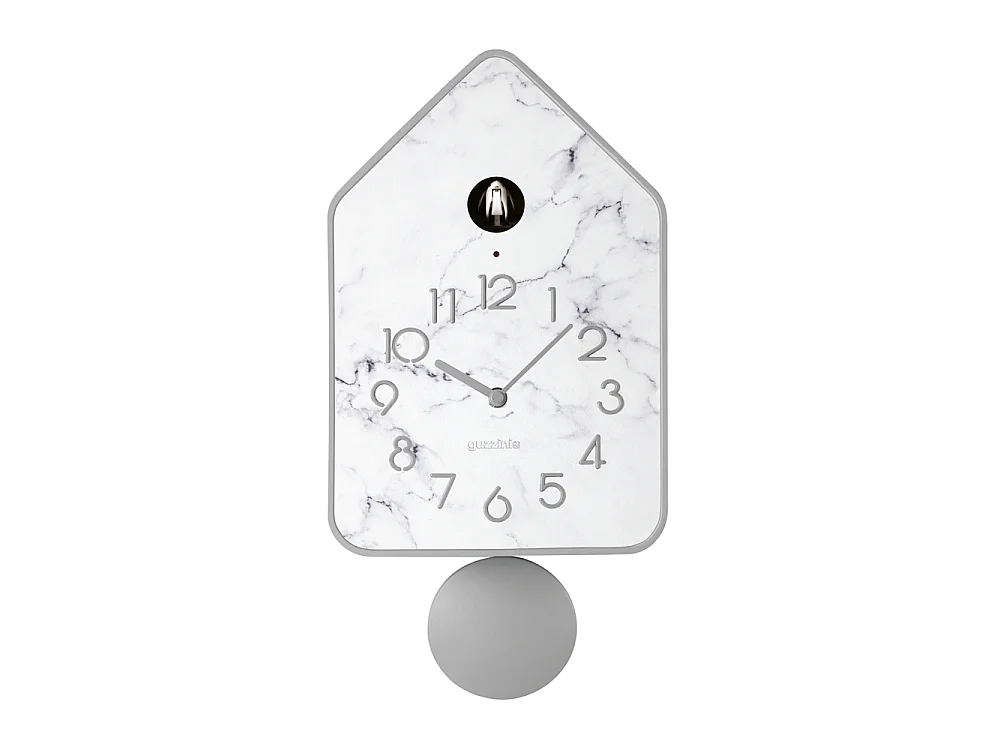 Horloge murale 37 cm avec pendule gris foncé