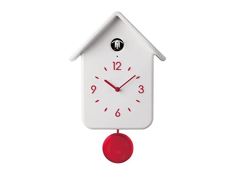 Horloge murale 39 cm avec pendule blanc