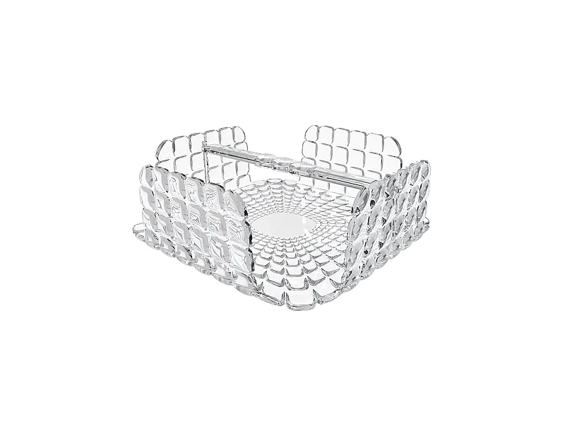 Porta servilletas de mesa Tiffany transparente de plástico elegante