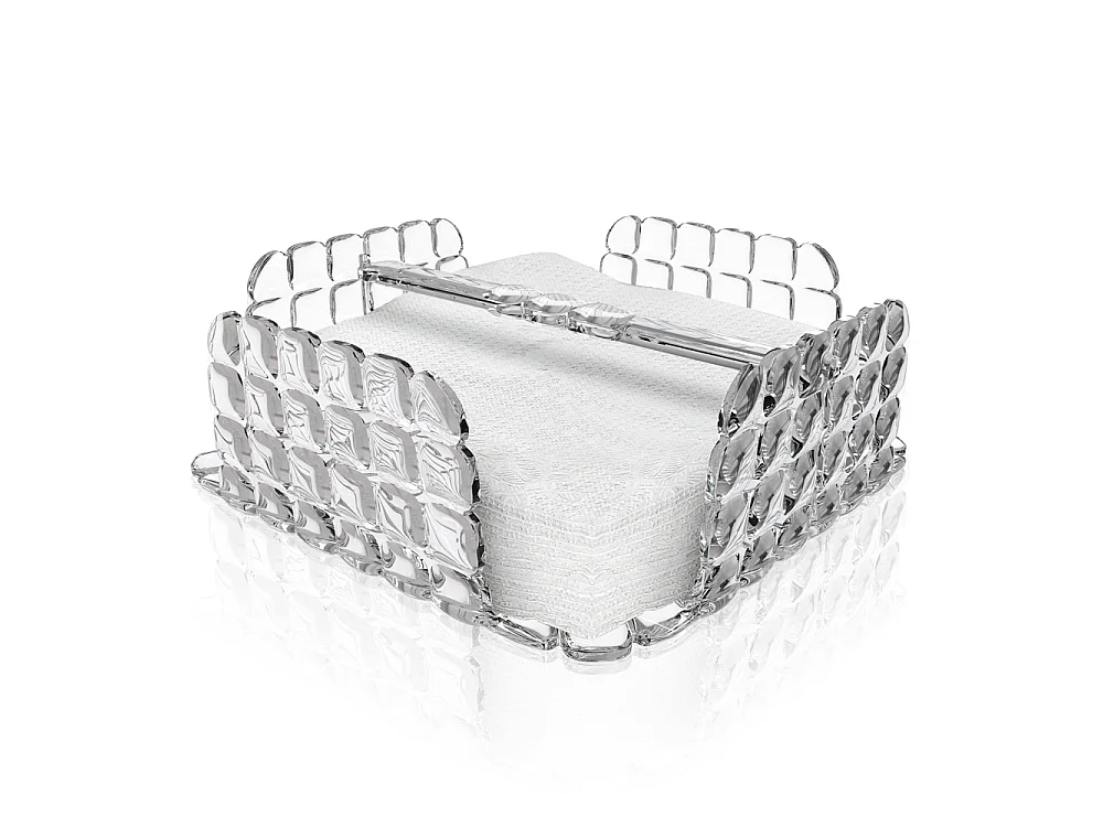 Porta tovaglioli da tavola Tiffany in plastica trasparente elegante