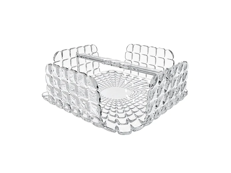 Porta servilletas de mesa Tiffany transparente de plástico elegante