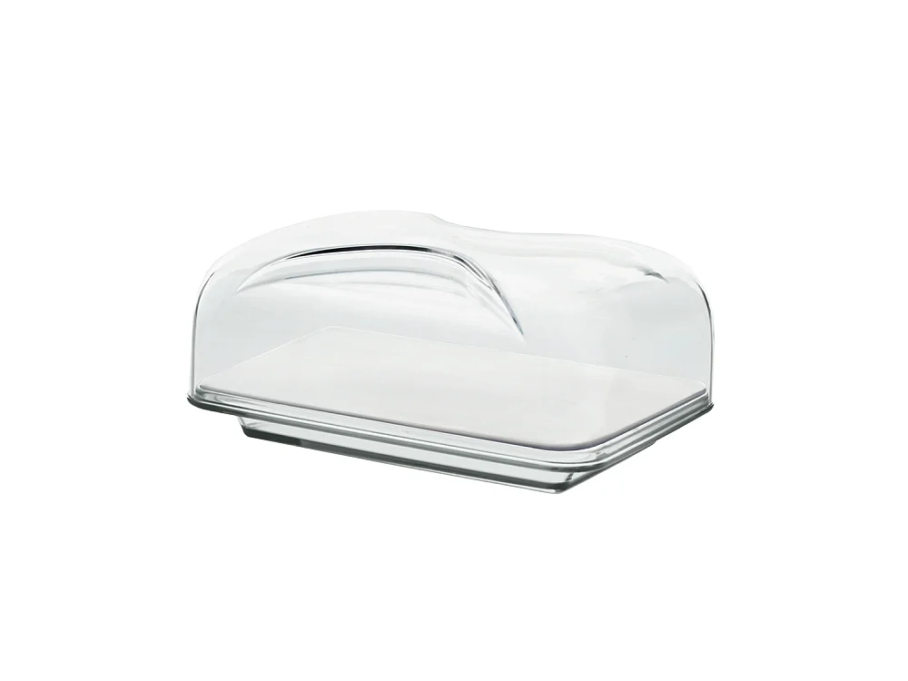 Cloche à fromage rectangle transparent