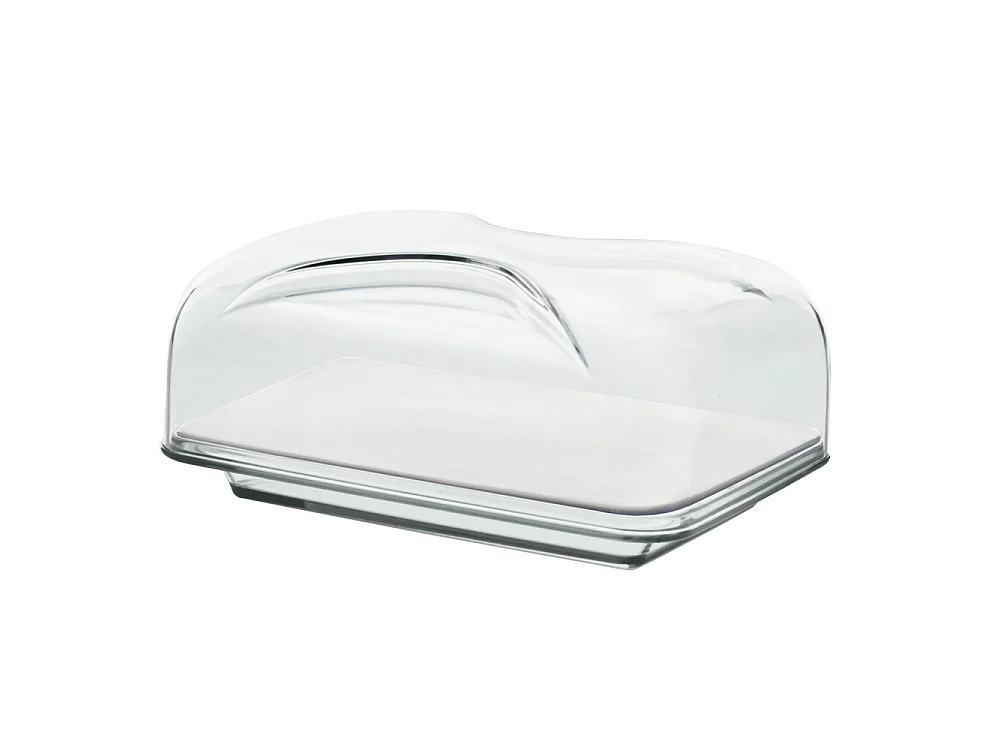 Cloche à fromage rectangle transparent