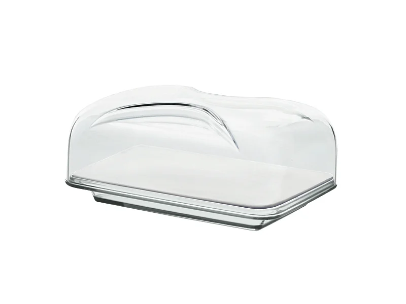 Cloche à fromage rectangle transparent