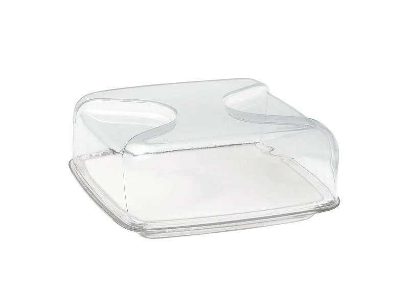 Cloche à fromage carré transparent