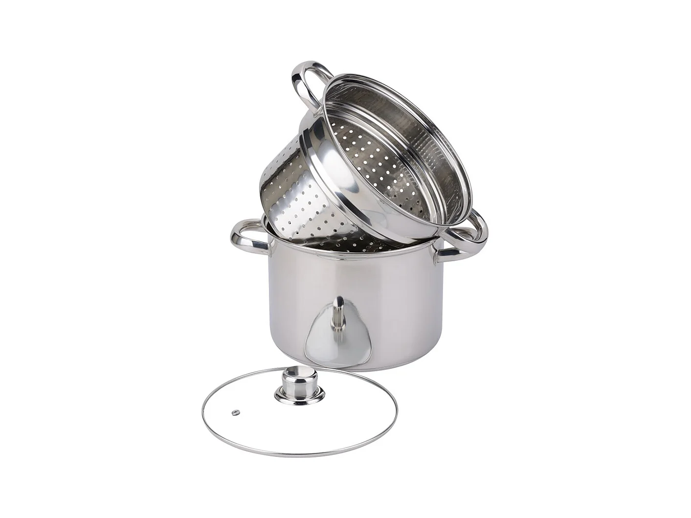 Cuiseur à pâtes inox - 20 cm - 5 litres environ