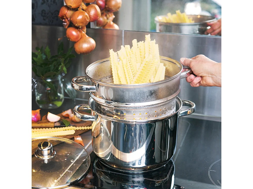 Cuiseur à pâtes inox - 20 cm - 5 litres environ